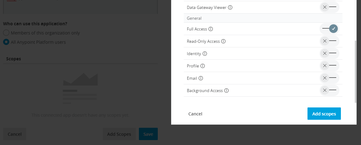 Anypoint Platform - Connected Apps - Integral Zone